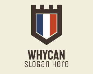 Country - French Flag Crest logo design