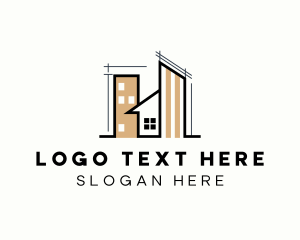 Building - Architecture Design Draft logo design