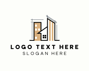 Land Developer - Architecture Design Draft logo design