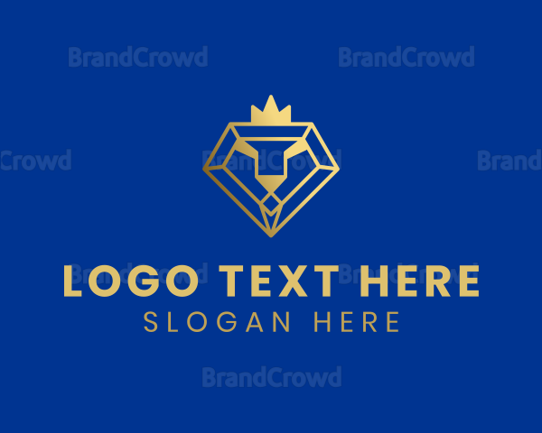 Crown Diamond Lion Logo