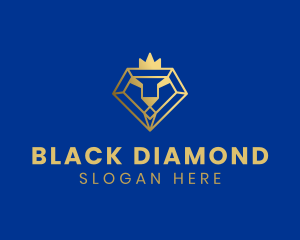 Crown Diamond Lion logo design