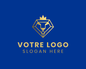 Luxurious - Crown Diamond Lion logo design