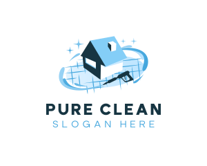 Pressure Washer Cleaning logo design