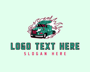 Flaming - Flaming Freight Truck logo design