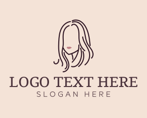 Stylist - Beautiful Hair Woman logo design