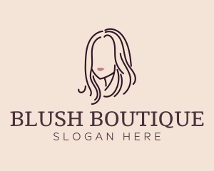 Beautiful Hair Woman logo design