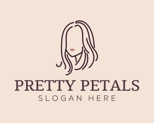 Beautiful Hair Woman logo design