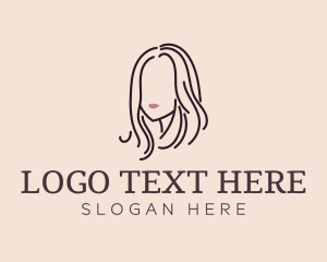 Hair Stylist - Beautiful Hair Woman logo design