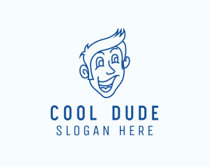 Dude - Happy Guy Face logo design