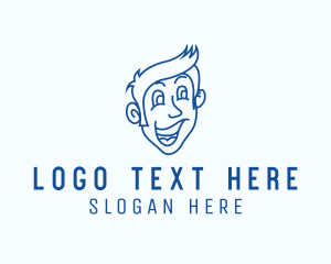 Laugh - Happy Guy Face logo design