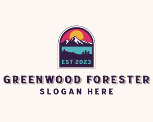 Mountain Nature Forest logo design