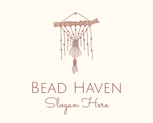 Beads - Branch Beads Macrame Curtain logo design