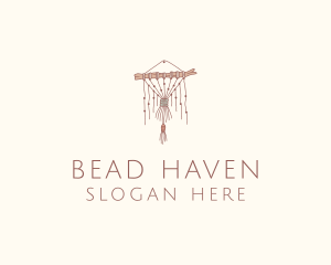 Branch Beads Macrame Curtain logo design