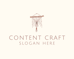 Branch Beads Macrame Curtain logo design