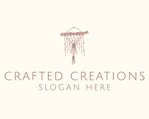 Branch Beads Macrame Curtain logo design