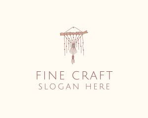 Branch Beads Macrame Curtain logo design