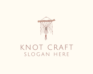 Branch Beads Macrame Curtain logo design