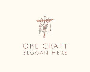 Branch Beads Macrame Curtain logo design