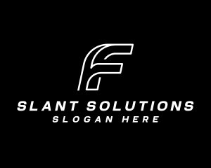 Slant - Active Team Brand Letter F logo design