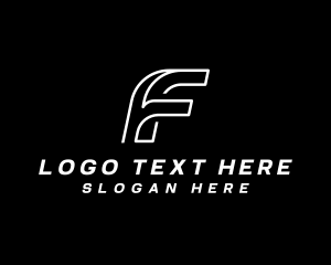 Slant - Active Team Brand Letter F logo design