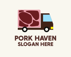 Meat Truck Delivery logo design