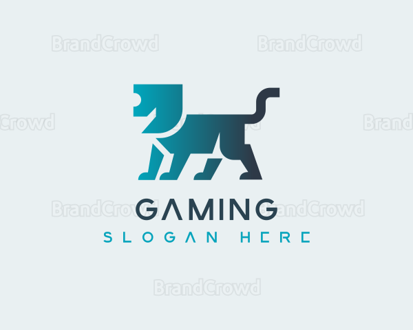 Gradient Geometric Lion Logo