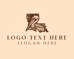 State Animal - Louisiana Pelican Sanctuary logo design