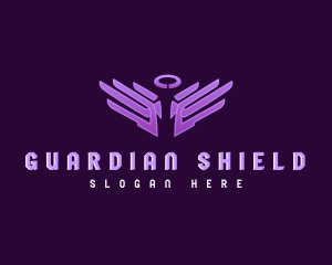 Guardian - Angel Halo Wings logo design