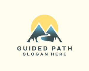 Sunset Mountain Path logo design