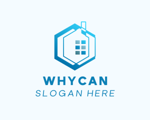 Interior Designer - Blue Hexagon House logo design