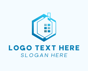 Blue Hexagon House Logo