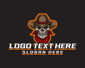 Mascot - Cowboy Skull Gaming logo design