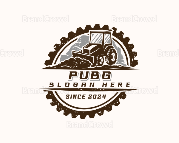 Gear Bulldozer Machinery Logo