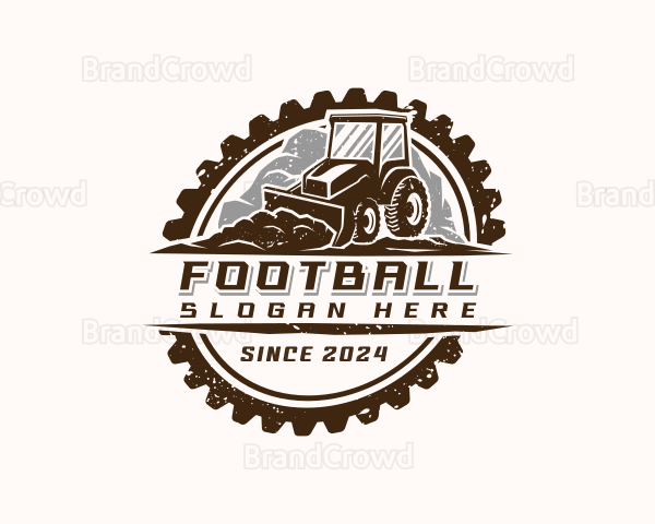 Gear Bulldozer Machinery Logo