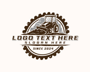 Cog - Gear Bulldozer Machinery logo design