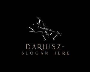 Classical Violin Musician Logo