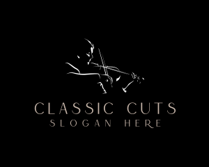 Classical Violin Musician logo design