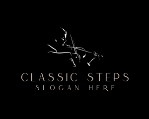 Classical Violin Musician logo design