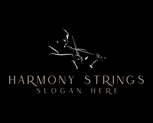 Classical Violin Musician logo design