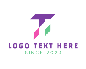 Application - Cyber Technology Letter T logo design