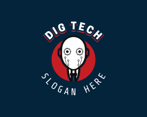 Cyborg Robot Tech logo design