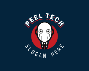 Cyborg Robot Tech logo design