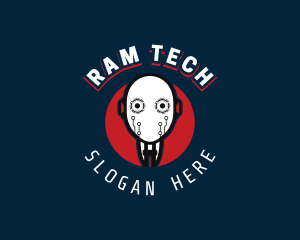 Cyborg Robot Tech logo design