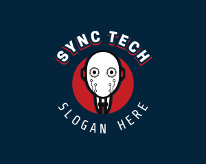 Cyborg Robot Tech logo design