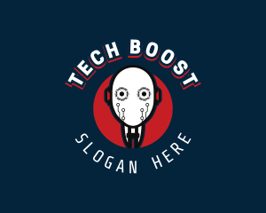 Cyborg Robot Tech logo design