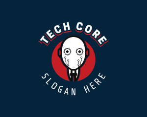 Cyborg Robot Tech logo design