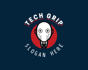 Cyborg Robot Tech logo design