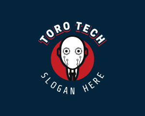 Cyborg Robot Tech logo design