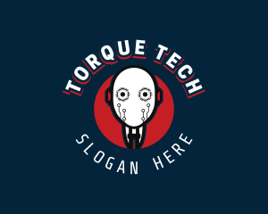 Cyborg Robot Tech logo design