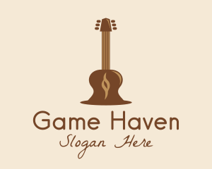 Brown Guitar Music Logo